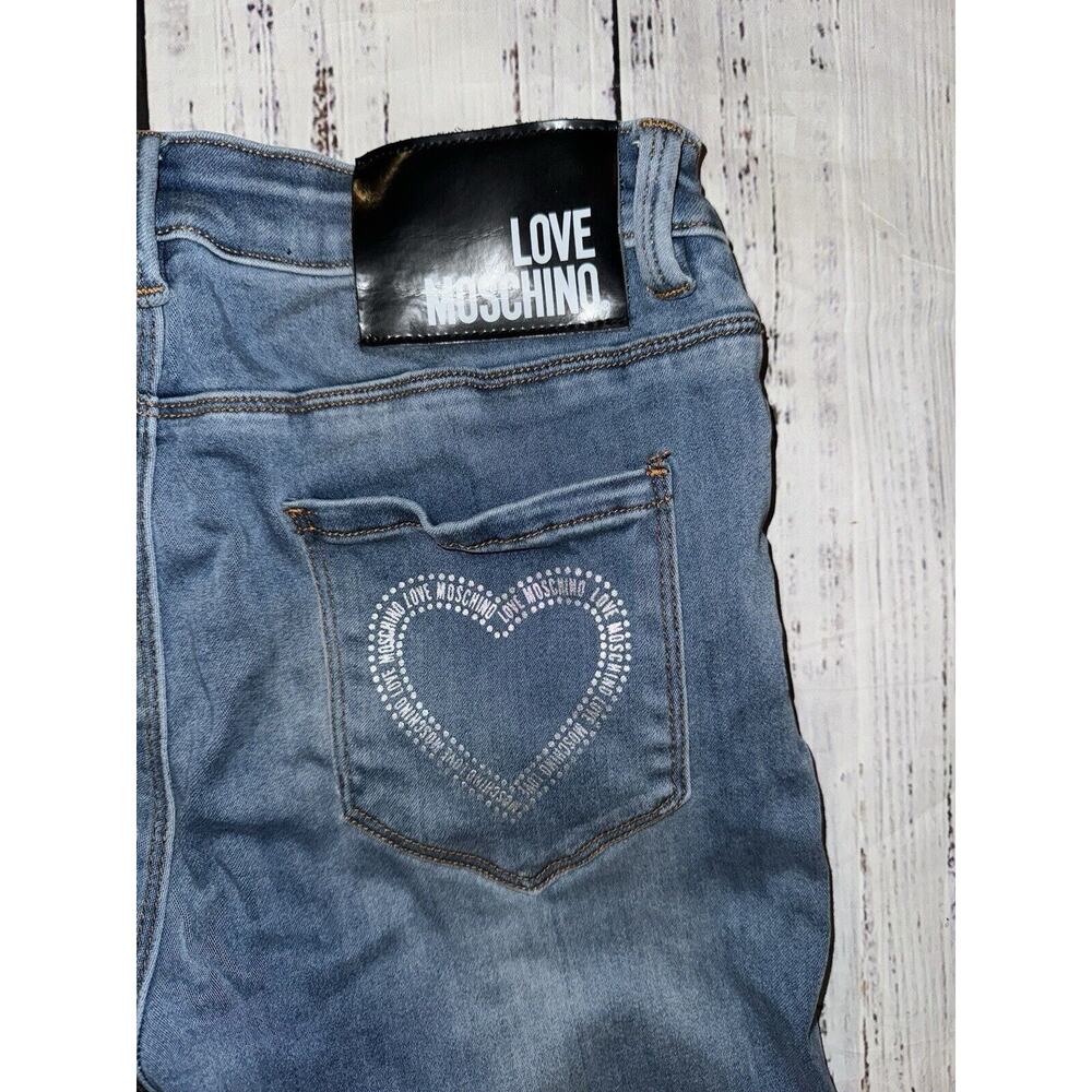 Love Moschino Women’s Skinny Jeans‎ Light Wash Mid Rise Size 28 - Picture 7 of 7